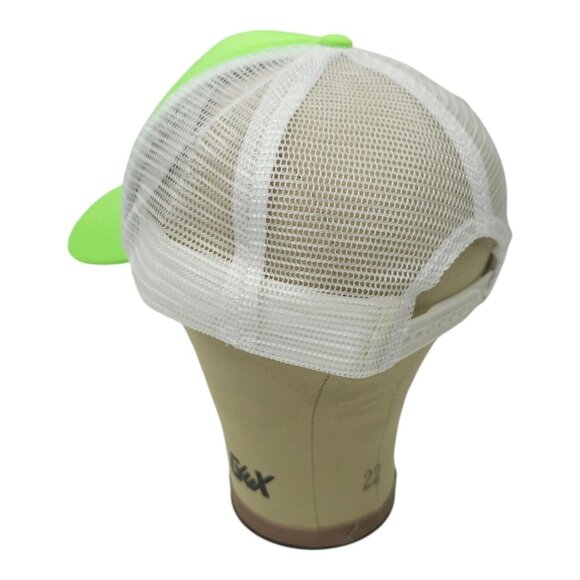 Nintendo Logo Mesh Snapback Cap Trucker Baseball Foam Hat NES Neon Green NEW - Picture 12 of 13